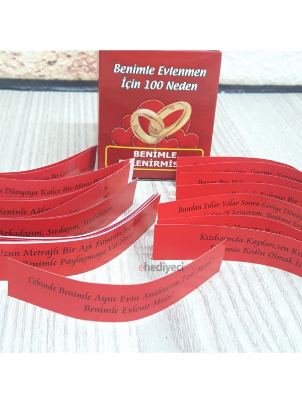 Benimle Evlenmenin 100 Sebebi Yazılı Romantik Kartlar&hellip;