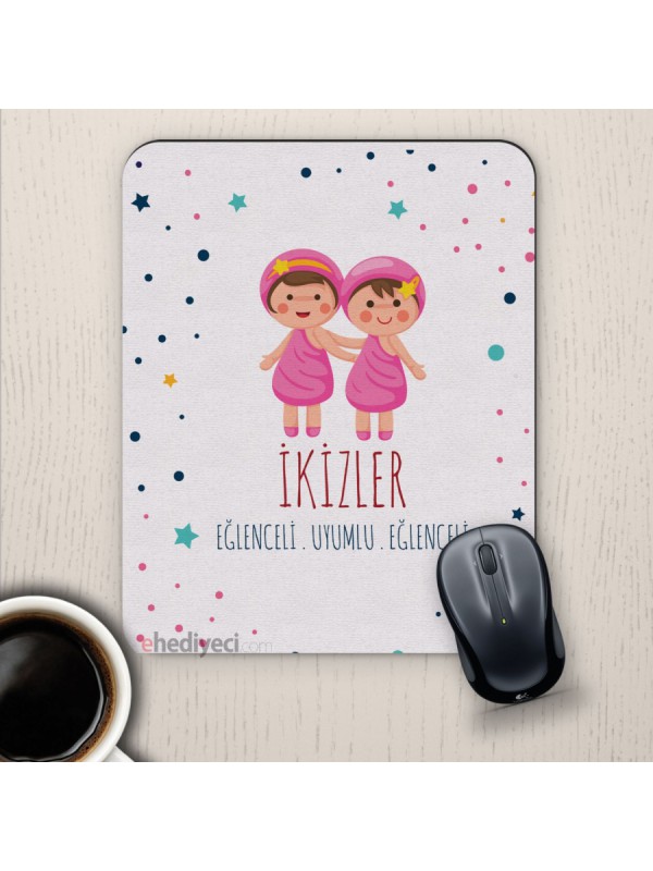 Özel İkizler Burçlarına Sevimli Mouse Pad&hellip;
