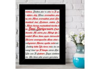 100 Dilde Seni Seviyorum Çerçeveli Pano