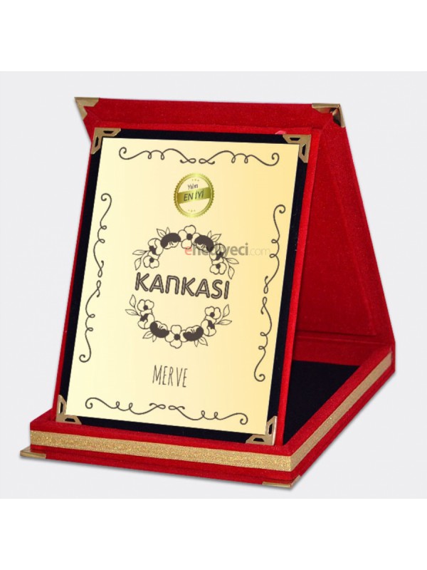 Kişiye Özel Yılın Kankası Kırmızı Plaket - 03&hellip;