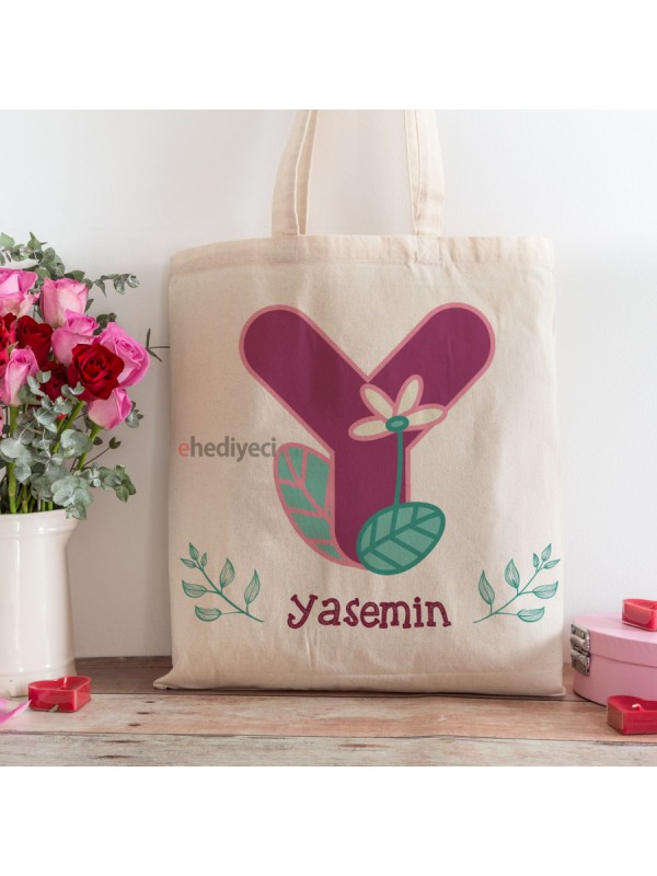 Kişiye Özel Y Harfi Tasarımlı İsim Yazılı Çanta&hellip;