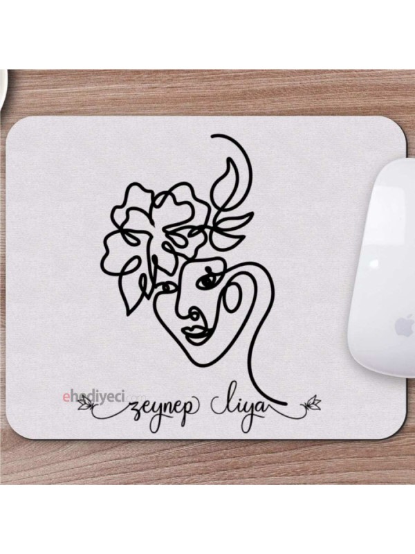 Kişiye Özel Karakalem Soyut Yüz Tasarımlı Mousepad -5… Kişiye Özel Karakalem Soyut Yüz Tasarımlı Mousepad -5…
