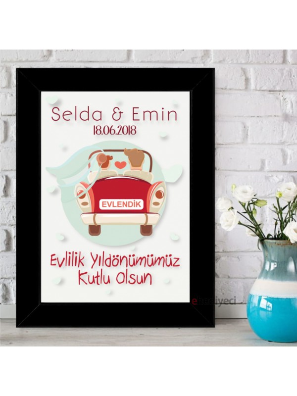 Kişiye Özel Evlilik Yıldönümü Çerçeveli Pano&hellip;