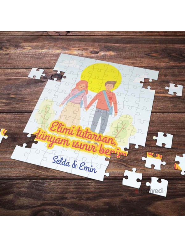 Kişiye Özel Romantik Tasarımlı Puzzle -P16&hellip;
