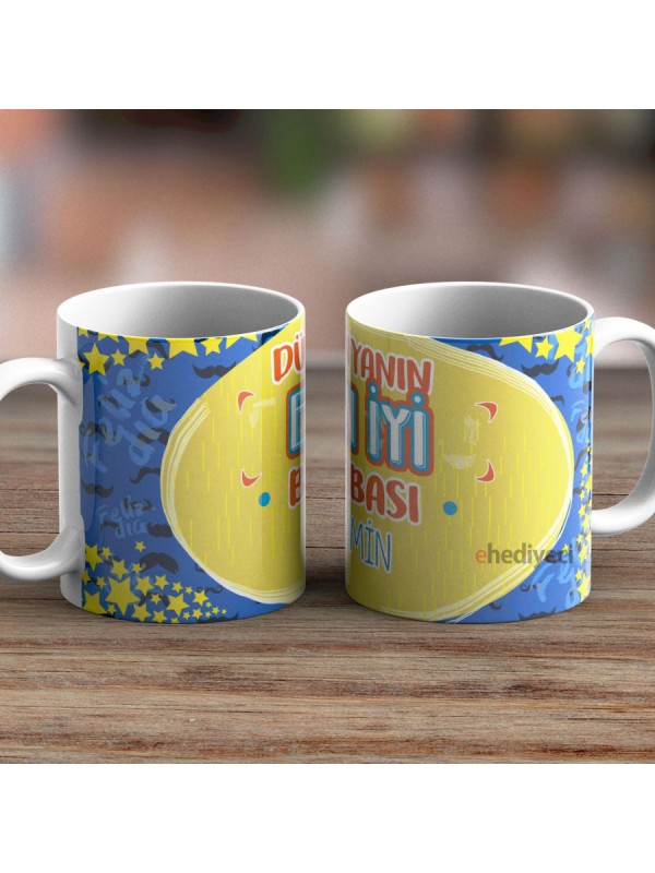 Kişiye Özel Kupa En İyi Baba Temalı Beyaz -02&hellip;