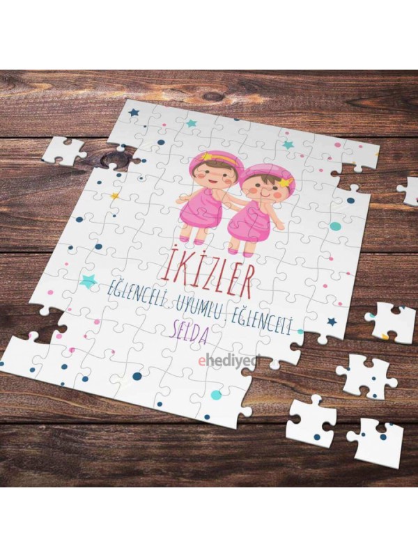 Kişiye Özel İkizler Burcu Tasarımlı Puzzle&hellip;