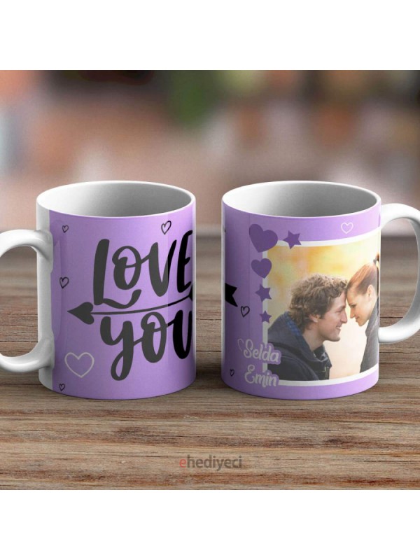 Kişiye Özel Kupa Fotoğraflı Love You&hellip;