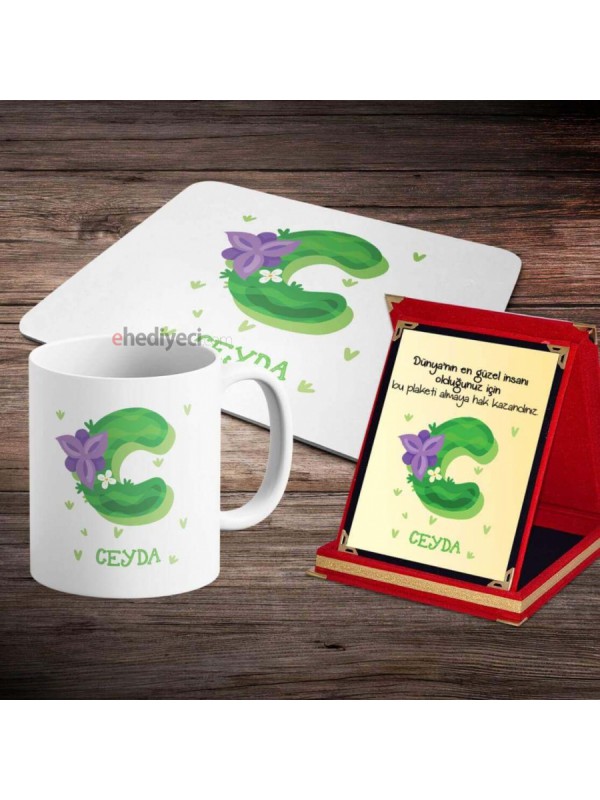 Kişiye Özel Hediye Harf Tasarımlı Kombini -C&hellip;