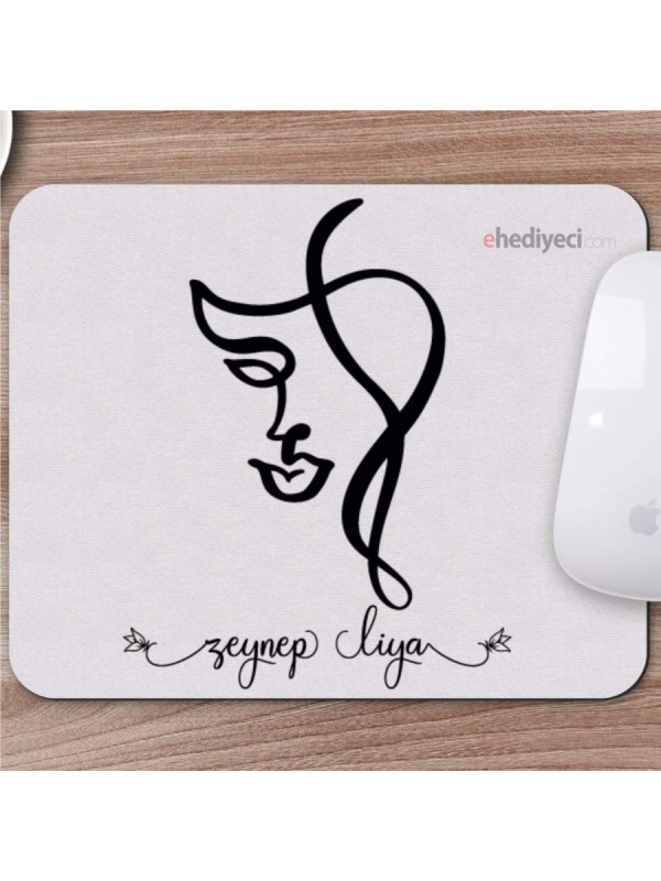 Kişiye Özel Karakalem Soyut Yüz Tasarımlı Mousepad -6… Kişiye Özel Karakalem Soyut Yüz Tasarımlı Mousepad -6…