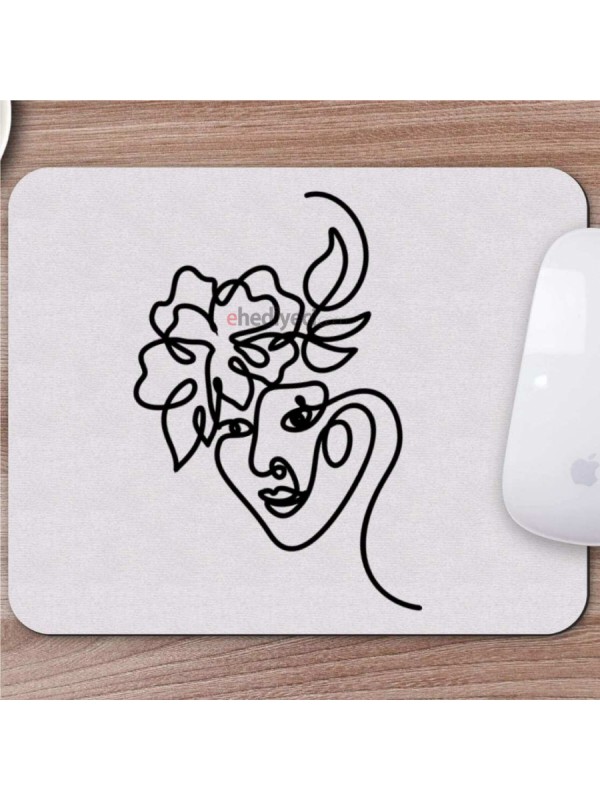 Karakalem Çizimi Soyut Yüz Tasarımlı Mousepad -5… Karakalem Çizimi Soyut Yüz Tasarımlı Mousepad -5…