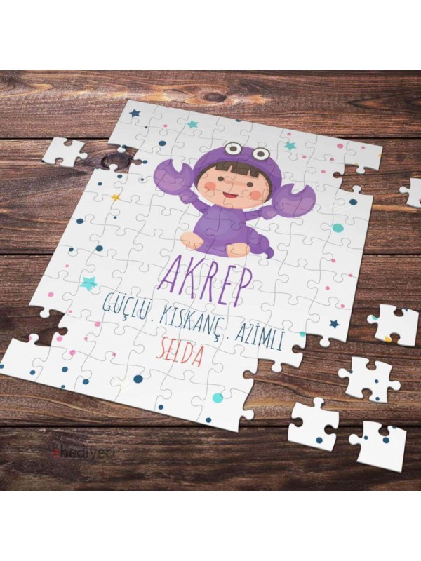 Kişiye Özel Akrep Burcu Tasarımlı Puzzle&hellip;