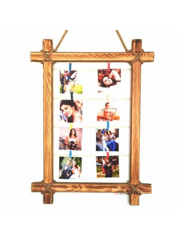 Kişiye Özel Ahşap Eskitme Çerçeve - 8 Fotoğraflı&hellip;