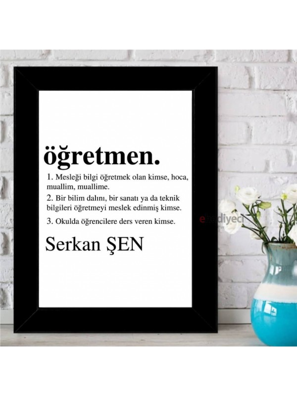 Kişiye Özel Öğretmen Sözlük Tasarımlı Çerçeve… Kişiye Özel Öğretmen Sözlük Tasarımlı Çerçeve…
