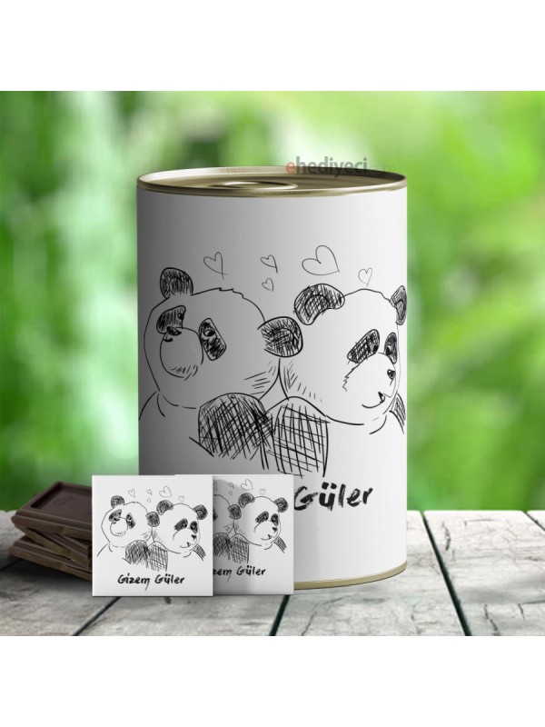 Kişiye Özel Hediye Sevimli Çift Panda Konservesi&hellip;