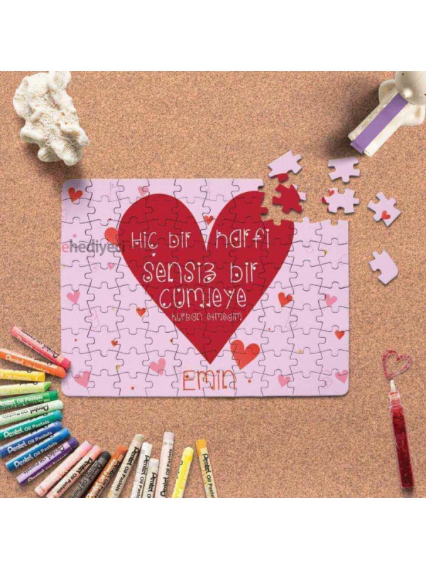 Kişiye Özel Romantik Tasarımlı Puzzle -P4&hellip;