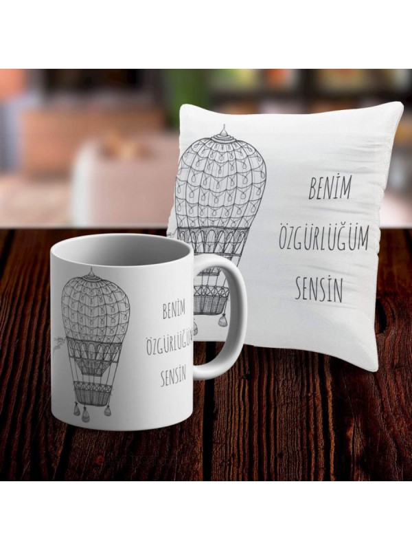 Kupa Seti Romantik Ve Yastık Kılıfı - No30&hellip;