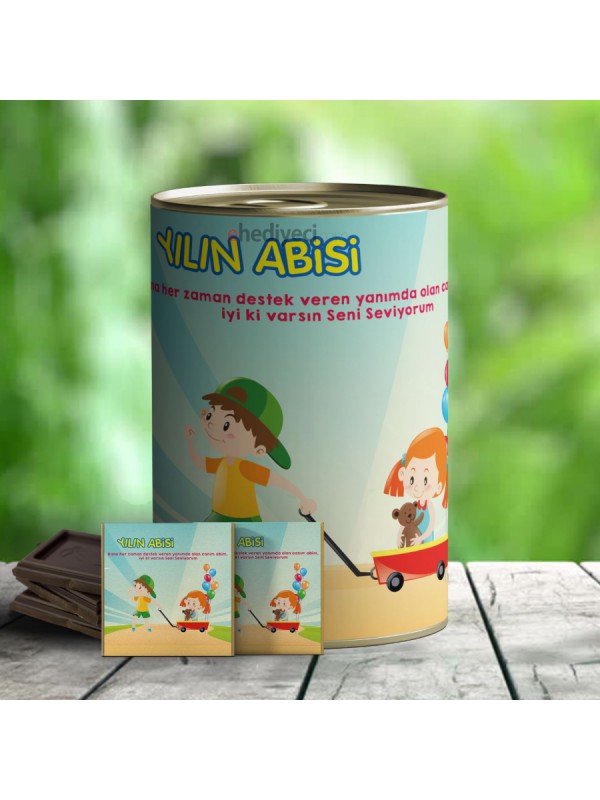 Hediye Yılın Abisi Sürpriz Çikolata Konservesi&hellip;