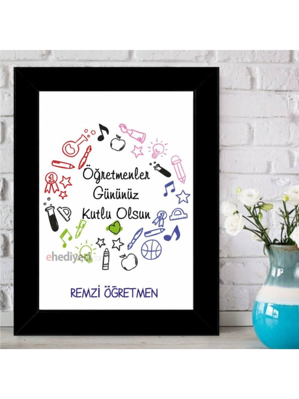 Kişiye Özel Günü Öğretmenler Tasarımlı Çerçeve -2&hellip;