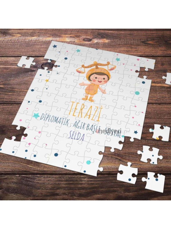 Kişiye Özel Terazi Burcu Tasarımlı Puzzle… Kişiye Özel Terazi Burcu Tasarımlı Puzzle…