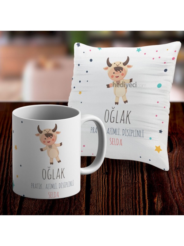 Kişiye Özel Kupa Oğlak Burcu Temalı Ve Yastık Kılıfı… Kişiye Özel Kupa Oğlak Burcu Temalı Ve Yastık Kılıfı…