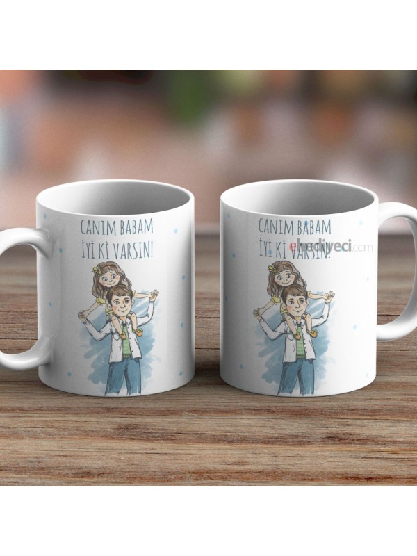 Kişiye Özel Kupa Canım Babam Temalı Bardak&hellip;