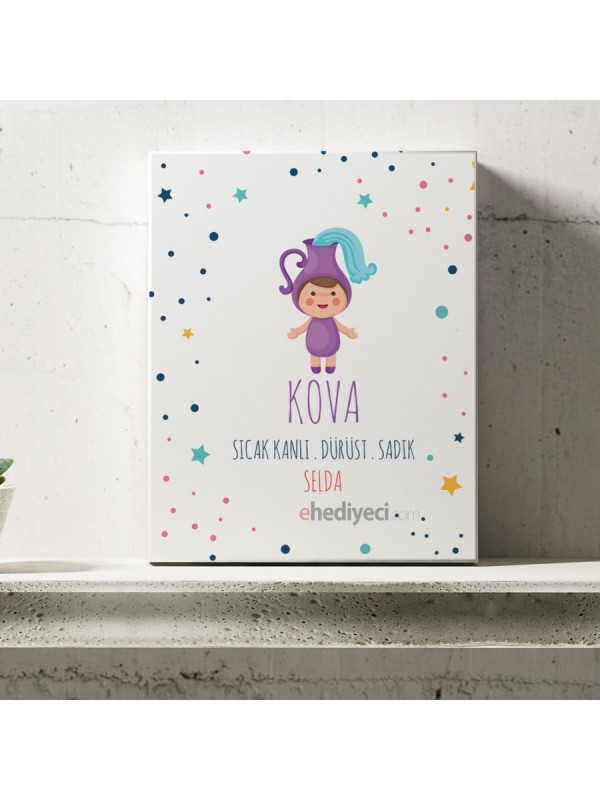 Kişiye Özel Kova Burcu Temalı Kanvas Tablo -8&hellip;