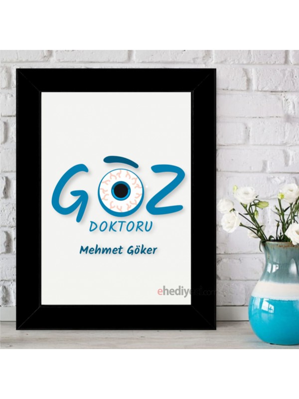 Kişiye Özel Göz Doktoru Çerçeveli Pano… Kişiye Özel Göz Doktoru Çerçeveli Pano…