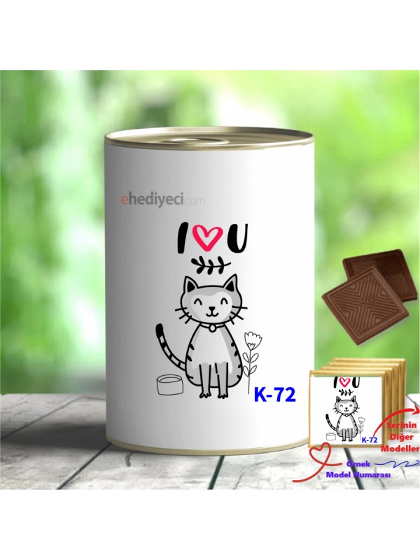 Hediyelik Kedi Tasarımlı Çikolata Konservesi K Serisi… Hediyelik Kedi Tasarımlı Çikolata Konservesi K Serisi…