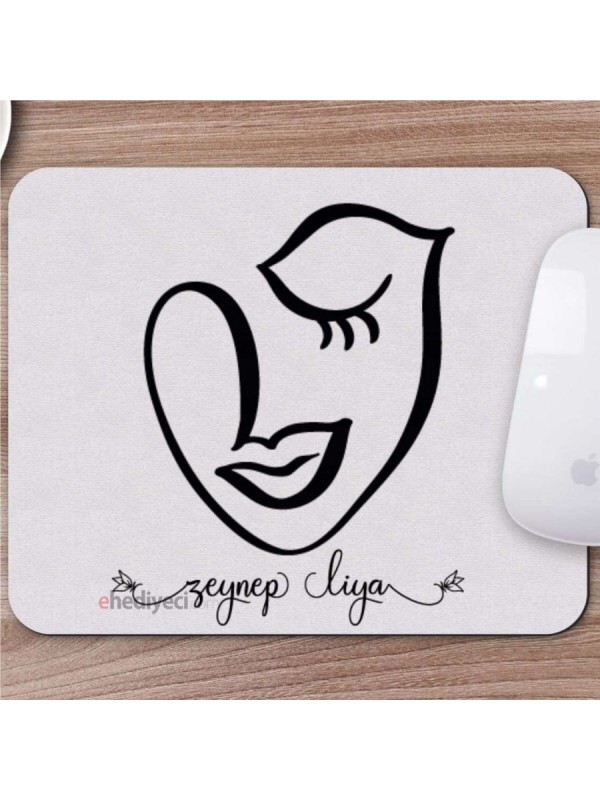Kişiye Özel Karakalem Soyut Yüz Tasarımlı Mousepad -3… Kişiye Özel Karakalem Soyut Yüz Tasarımlı Mousepad -3…
