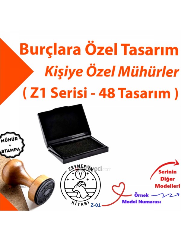 Özel Hediyelik Tasarım Burçlara Mühür Burç Temalı Kaşe&hellip;