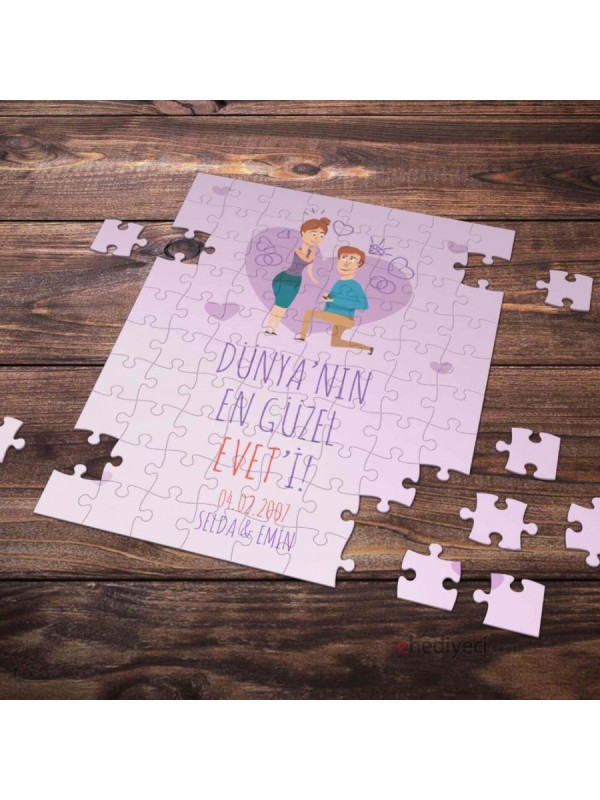 Kişiye Özel Romantik Tasarımlı Puzzle -P32&hellip;