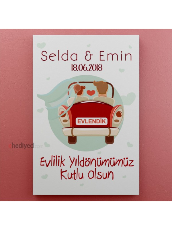 Kişiye Özel Evlilik Yıldönümü Kanvas Tablo -19&hellip;