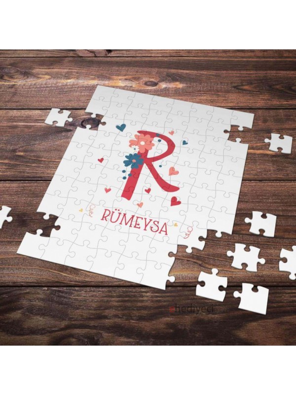 Kişiye Özel R Harfi Tasarımlı Puzzle… Kişiye Özel R Harfi Tasarımlı Puzzle…