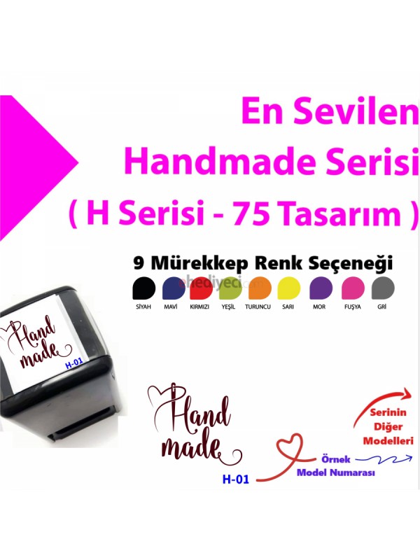 Renkli Handmade El Yapımı With Love Yazılı Kaşeler… Renkli Handmade El Yapımı With Love Yazılı Kaşeler…