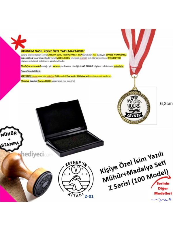 Kişiye Özel Hediye Seti Burçlu - Kitap Mührü Ve&hellip;