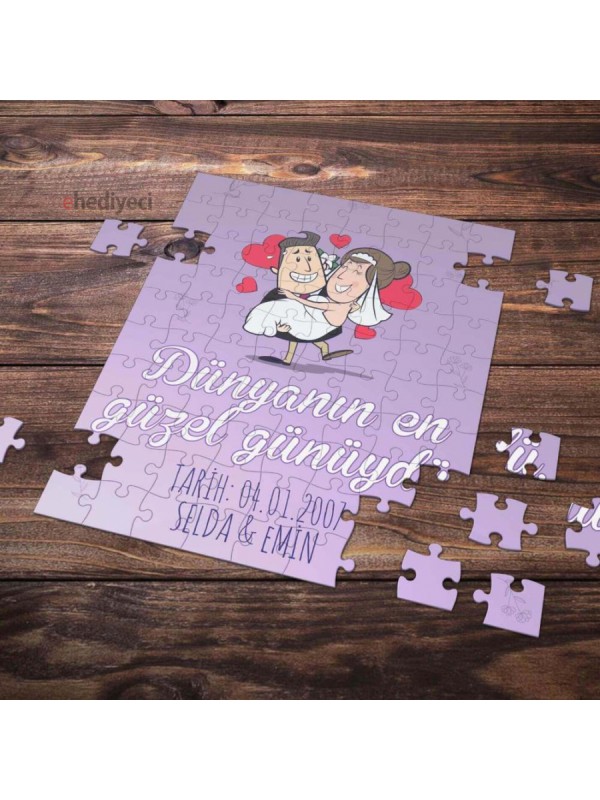 Kişiye Özel Romantik Tasarımlı Puzzle -P21&hellip;
