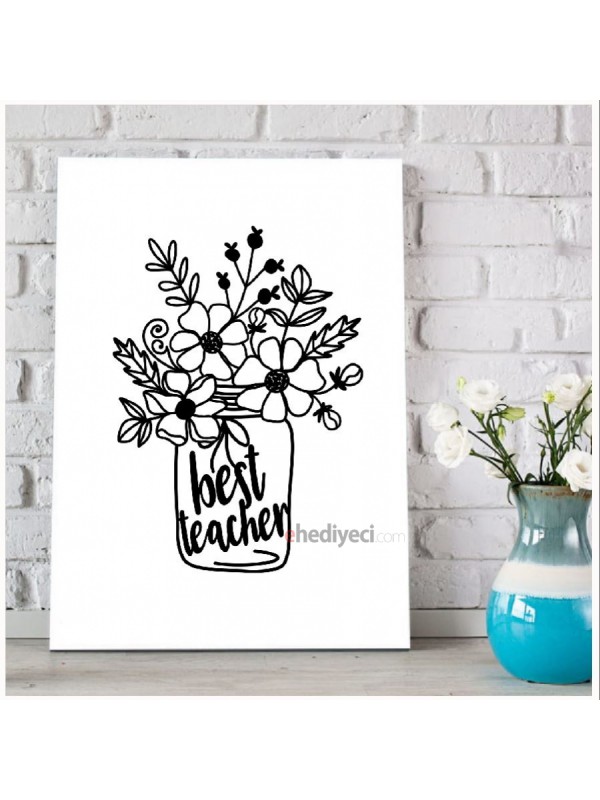 Best Teacher Tasarımlı Kanvas Tablo -8&hellip;