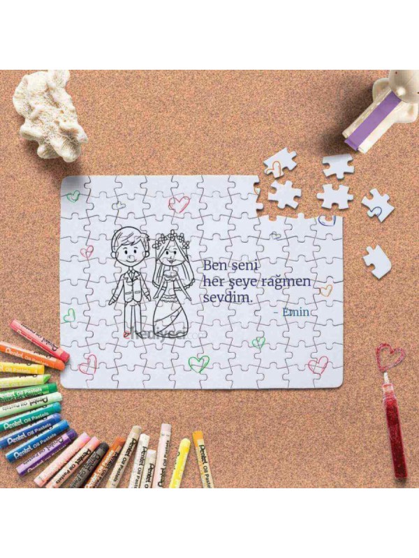 Kişiye Özel Romantik Tasarımlı Puzzle -P10&hellip;