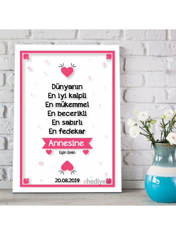 Kişiye Özel Günü Hediyesi Anneler Kanvas Tablo&hellip;