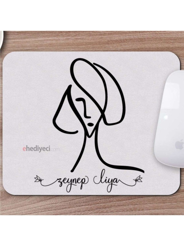 Kişiye Özel Karakalem Soyut Yüz Tasarımlı Mousepad -1… Kişiye Özel Karakalem Soyut Yüz Tasarımlı Mousepad -1…