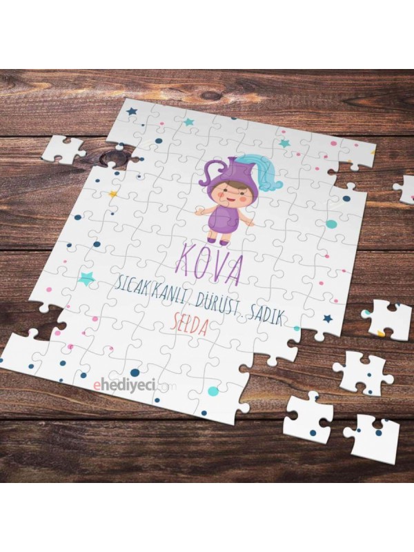 Kişiye Özel Kova Burcu Tasarımlı Puzzle&hellip;