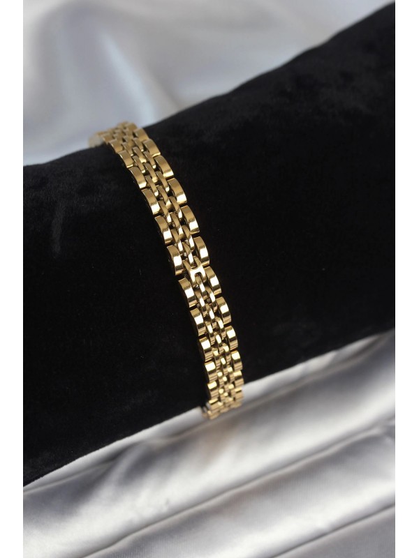 Çelik Erkek Bileklik 316L 7 Mm Kalınlıkta Gold Renkli&hellip;