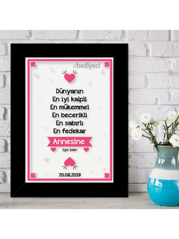 Kişiye Özel Günü Anneler Temalı Çerçeveli Pano… Kişiye Özel Günü Anneler Temalı Çerçeveli Pano…