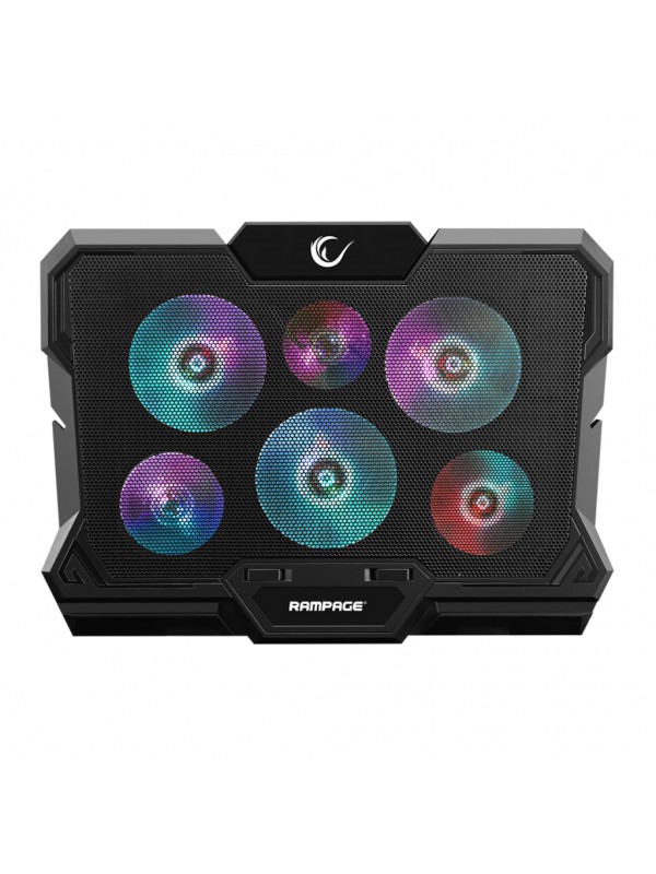 Rampage AD-RC10 X-GUST 6 Fanlı Rainbow Işıklandırmalı Stand Noteb&hellip;